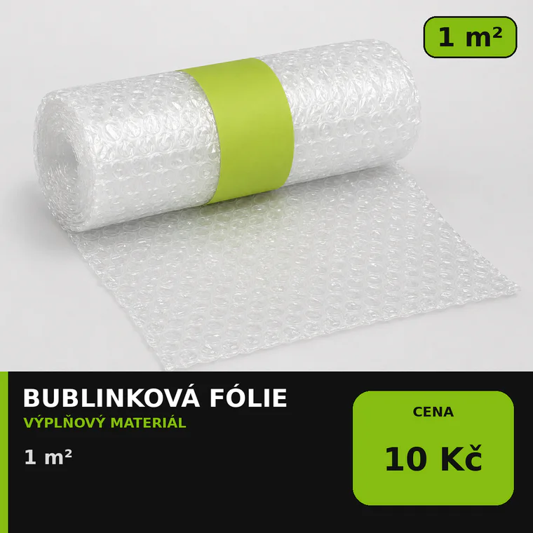 Bublinková fólie 1 m², cena 10 Kč